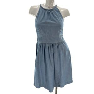 Tommy Hilfiger 100% Cotton Sleeveless Dress w/ Roped Collar & Side Pockets Sz 4